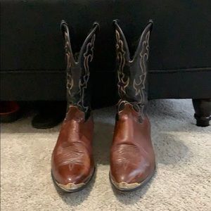 Used leather cowboy boots
